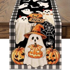 Halloween Table Runner 13×72 inch, Spooky Halloween Decor Indoor