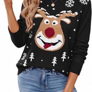 SUNNYMELODY Ugly Christmas Sweater