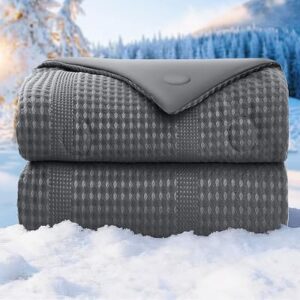 BEDSMILE Waffle Weave Cooling Comforter