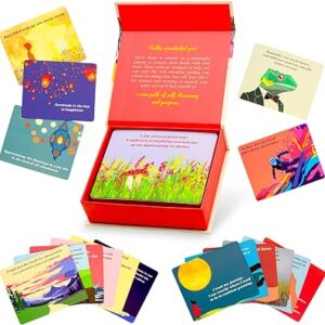 HALD Positive Affirmation Cards with Mindfulness Exercises, Inspirational Tools for Everyone, Motivational Items, Self Care Gifts for Women, Men & the Youth, 60 Transformative Affirmation Cards