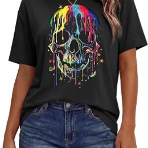 ANRABESS Halloween Ghost Doodles Shirt