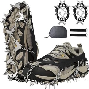 Crampons for Shoes 32 Spikes Ice Cleats for Men Women