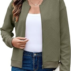 QUENTEEN Womens Bomber Jacket