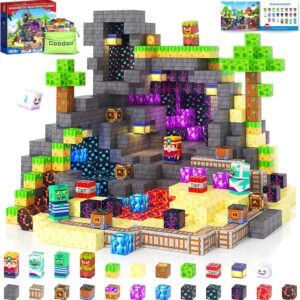 Magnetic Blocks, Build Mine Magnet World Rainforest Set for Kids Ages 4-8 | Magnetic Tiles Toddler Outdoor Toy STEM Construction Building Blocks Sensory Toys for Boys & Girls Ages 3+ Kids Games
