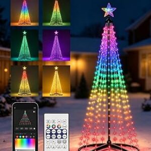 ONEUP RGB Christmas Cone Tree with Star Topper