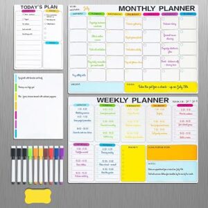 M&G Whiteboard Calendar for Fridge, 4 Pack 16.5×12 Magnetic Dry Erase Board
