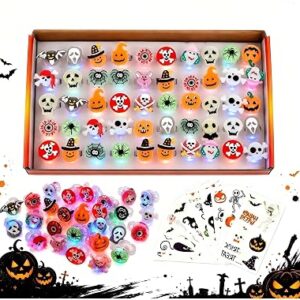 Halloween Glow Rings for Kids – 60 Pc LED Party Favor Toy Set