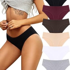 Womens Underwear Cotton Hipster Cheeky Panties 6 Pack