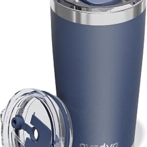 20oz Tumbler with 2 Lids and Straw, Stainless Steel Travel Mug