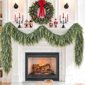 HEYAKSO 9FT Real Touch Cedar Garland