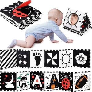 URMYWO Black and White Baby Toy, Tummy Time High Contrast Newborn Toys