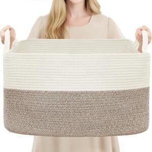 YOUDENOVA Woven Rope Blanket Basket
