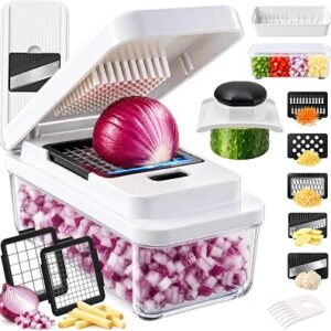 14-in-1 Vegetable Chopper Mandoline Slicer, Veggie Chopper with Container