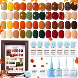 AZUREBEAUTY 24 Colors HEMA-Free Gel Nail Polish Kit
