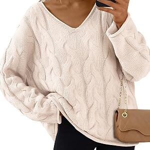 TRENDY QUEEN Oversized V Neck Sweater