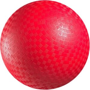 8.5-Inch Red Playground Ball with Hand Pump for Kickball & Dodgeball