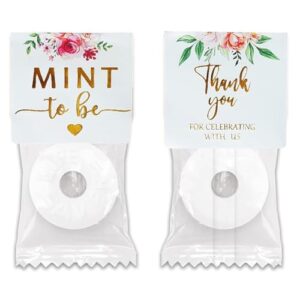 90 Pcs Mint to Be Stickers for Favors - Mint to Be Wedding Favor Stickers - Wedding Favor Mints- Baby Shower Favor -Label ONLY (Small)