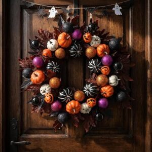 GINZETOP Front Door Halloween Wreath