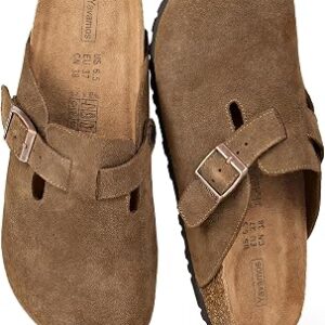 YAVAMOS Genuine Suede Clogs
