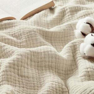 Bedsure 100% Cotton Muslin Blanket