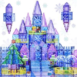 SKTMYY 114Pcs Magnetic Tiles for Kids