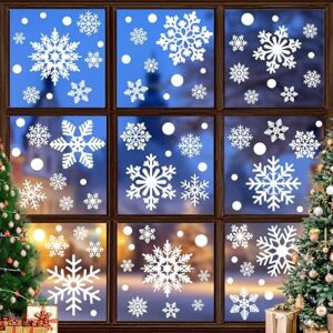 TRAPLACE 9 Sheets Snowflake Window Clings