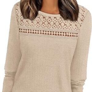 WIHOLL Lace Long Sleeve Shirts