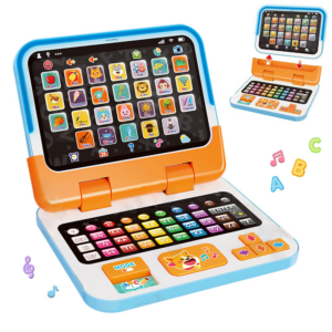 Adofi Learning Toys for Toddlers 1 3, Interactive Educational Laptop Toy with Music & Lights, Learning Toddler Toys for 3 to 4 Year Old, Music Toys for Toddlers, Toys for 1 Year Old, Blue