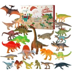 Advent Calendars 2026 Kids Dinosaur Toys, 24 Days Countdown Christmas Advent Calendars for Kids Gift with Different Dino Figure, Ideal Xmas Gift for Boys Girls Teens 3 4 5 6 Years Old