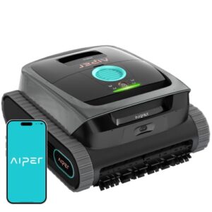 Aiper Scuba S3 Robotic Pool Cleaner with Dual Filtration, Jet-black | Smart Navigation & Path Planning, Waterline Scrubbing, Auto-Parking & Alerts, App & Button Control for All Inground Pools