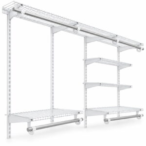 Airfind 4, 8 Feet Closet Organizers and Storage System with Hanging Rod for Laundry Bedroom, White, for Everyday Home Use, for Easy Setup