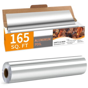 Alpacasso Aluminum Foil ,Aluminum Foils Roll with Serrated Cutter,12inx165SQ.FT
