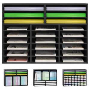 Alpeir Classroom Mailbox 24 Slots with Removable Shelves, Black