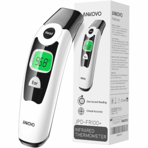 ANKOVO Infrared Digital Thermometer, Ear & Forehead Thermometer for All Age, Fr100