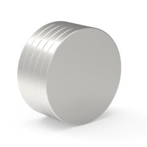 Ant Mag Disc Magnets for Whiteboard Colorful Strong Neodymium Rare Earth Magnet for Craft DIY Projects Fridge Kitchen Office,Silver 1.2in 5 Pack