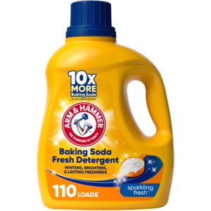 ARM & HAMMER Baking Soda Fresh Liquid Laundry Detergent, Sparkling Fresh, 110 Fl Oz