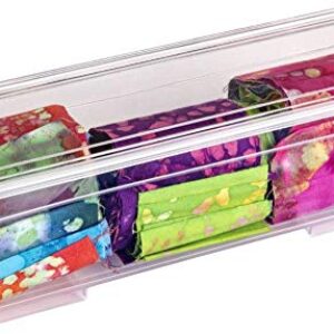 ArtBin XL Bins with Lids, 4 Pack, Extra-Long Craft Boxes, Clear | Set of 4 Extra-Long Bins with Lids, Stackable, Portable Craft Storage, Clear Durable Plastic
