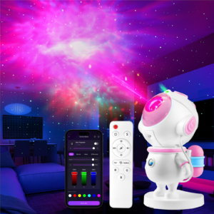 Astronaut Galaxy Projector Night Light, APP & Remote Control Star Projector for Bedroom Ceiling Home Decor, Adjustable Nebula Lamp, Gift for Girls Kids Teens for Birthday - Pink