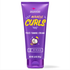 Aussie Miracle Curls Frizz Taming Curl Cream, for Curly Hair 6.8 fl oz