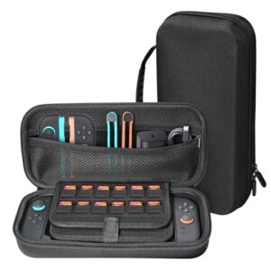 AWINNER Compatible for Switch 2 Carrying Case Hard Travel Case with 24 Game Cartridges and Pocket Accessories (24 Game Cartridges)