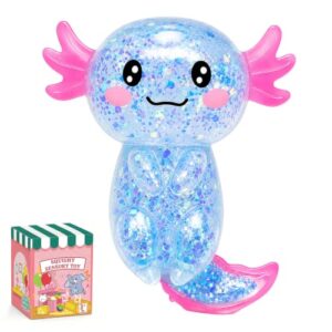 Axolotl Squishy Toy,Stress Axolotl Squishy Toy for Kids and Adults(Blue)