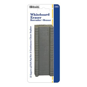 BAZIC Products Peel-Away Whiteboard Eraser, 12 Sheets | wipes dry erase marker and chalk cleanly from boards