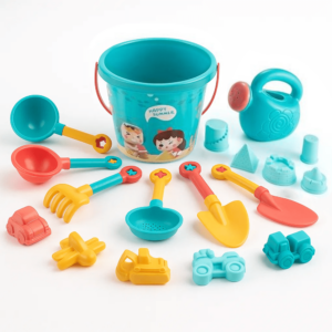 Beach Toys, 18 Piece Sand Toys Set Kids Sandbox Toys Includes Sand Buckets, Sifter, Watering Can, Rake, 4 Hand Tools, 10 Sand Molds & Mesh Bag, Beach Toys for Toddlers Kids Age 3-10