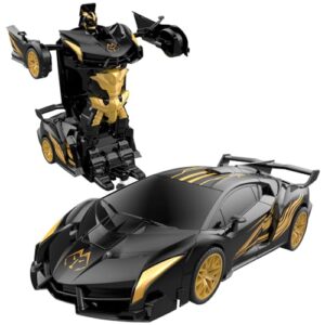 Beamryx RC Toy Stunt Transforming RC Car - 360° Rotation Remote Controlled Car and Robot Toys for Boys Kids
