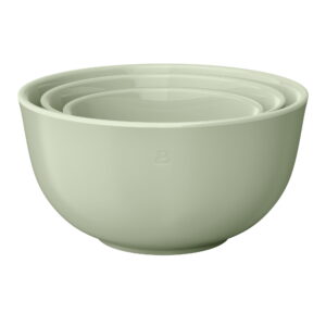 Beautiful by Drew Barrymore 3-Piece Stoneware Nesting Mixing Bowl Set, Sage Green