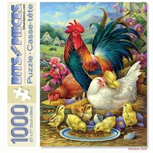 Bits and Pieces Jigsaw Puzzles for Adults 1000 Pieces - Chicken Yard