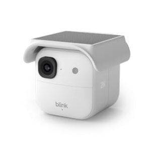 Blink Solaris 2K+ (newest model) — Solar-powered battery smart security camera, wireless fixed solar panel, 2K video. Required Sync Module not included — Add-On (White)