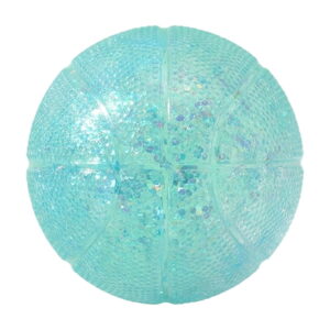 Blue Glitter Basketball Squishy Stress Ball with Textured Surface, Compact Size, for Relaxation, Sensory Squeeze Toy