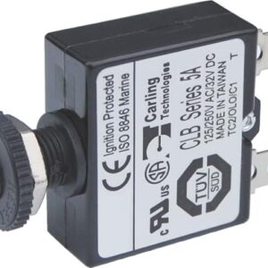 Blue Sea Systems 7052 Push Button Reset Only Quick Connect Circuit Breaker - 5 Amp