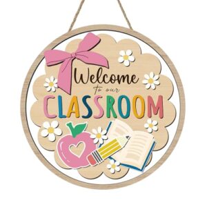 Bolisom Welcome to Our Classroom Front Door Sign, Back to School